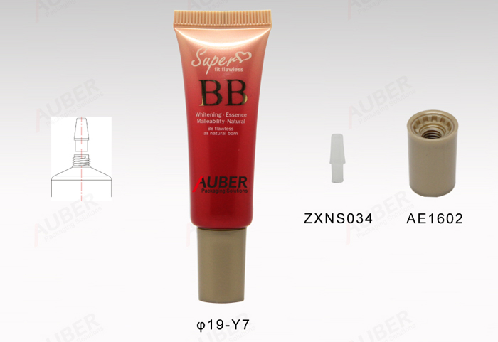 0.8oz BB Cream Squeezable Tube Packaging with screw cap