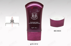 50ml purple squeezable cosmetic tube with screw cap for bb cream