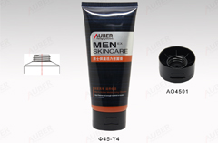 black cosmetics packaging for men facial cleansing