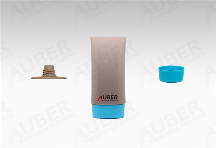 Brown Oval Plastic Tube in Dia 35mm with Screw on Cap for BB cream