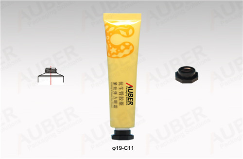 D19mm Yellow Metal Skincare Tube with Octagonal Cap