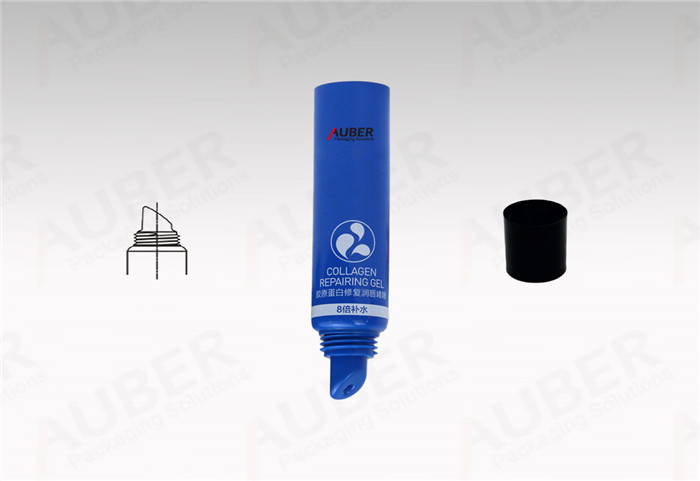 D19mm Blue Empty Lipgloss Tubes Supplier for Repairing Gel with Black Screw On Caps
