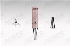 d19mm rose eye cream nozzle tube packaging with metalized pointed screw on cap