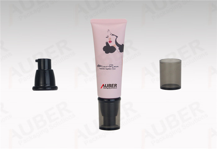 Auber D30mm Airless Tube Packaging for Makeup Foundation with Translucent Black Cap 
