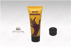 d30mm skin care plastic tube with brown concave cap