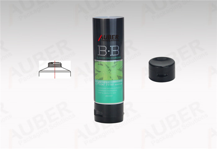 Auber D35mm BB Cream Tube with Bright Hot Stamping and Black Flip Top Cap 