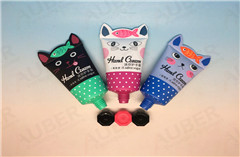 d35mm cat shaped skincare plastic tubes with octagonal caps