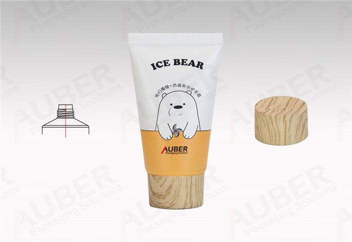 D35mm Plastic Laminated Hand Cream Tubes with Wood Texture Screw On Cap