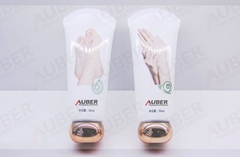 d35mm round skincare tube with gold cap