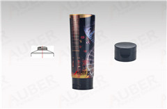 d40mm high glossy aluminum tube with complicated printing for hair coloring cream with screw on cap