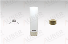 d40mm white plastic laminated tube with golden screw on cap