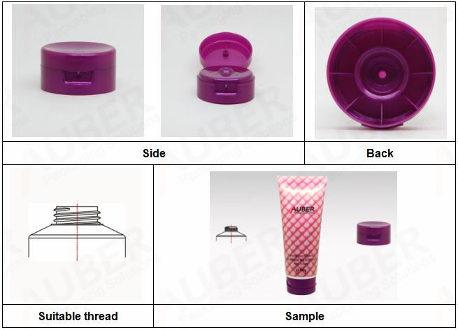 D50mm Color Flip Top Cap for Plastic Squeeze Tube