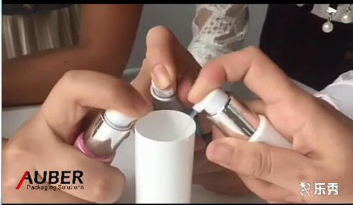 Auber squeeze test for airless pump tube packaging-m