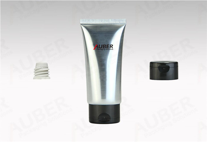 Auber 35mm Hot Stamping Oval Skincare Tubes with Black Flip Top Caps