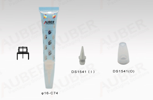 D16mm Bluish Lip Gloss Tubes with Hot Stamping Decorations D16mm Bluish Lip Gloss Tubes with Hot Stamping Decorations