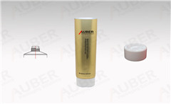 gold metal laminated tube in dia 40mm with screw on cap for personal care product