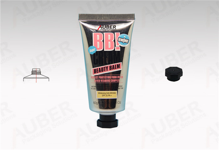 High End Wholly Hot Stamping Plastic BB Cream Tube Octagonal Cap