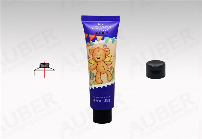 Lovely Hand Cream Tubes Vendors Baby Skin Oil Plastic Tube in Dia_25mm with Black Flip Top Cap