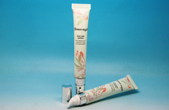 massage head lip gloss tube with flower printing