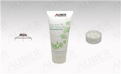 natural plastic round tube in d40mm with flip top cap for facial cleanser