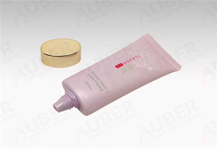 Oval Cosmetic Tubes in Dia_30mm with Gold Screw On Cap for Makeup Base