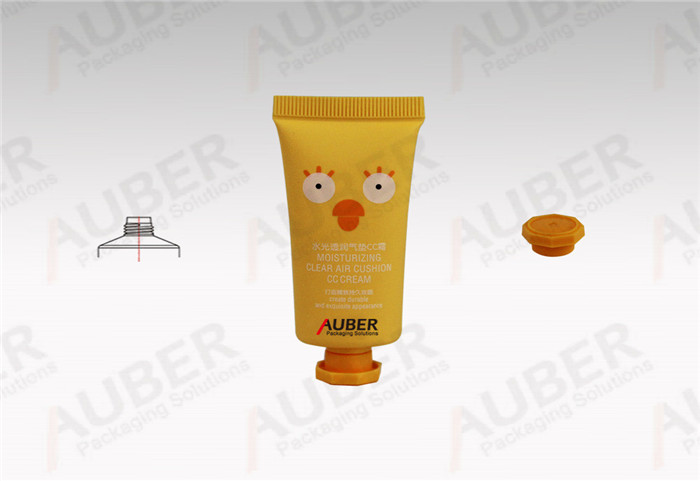 Auber Plastic Tubes Supplier Oval CC Cream Tube in Dia_25mm with Octagonal Cap