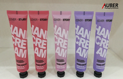 semi-transparent cosmetic hand tube