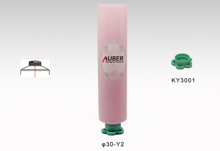 Round Pink Cosmetic Tube For Skincare Essence Packaging