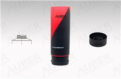 round tube packaging with black flip top cap for men skincare product