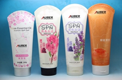 skin care plastic tubes with special sealing tail for shower gel