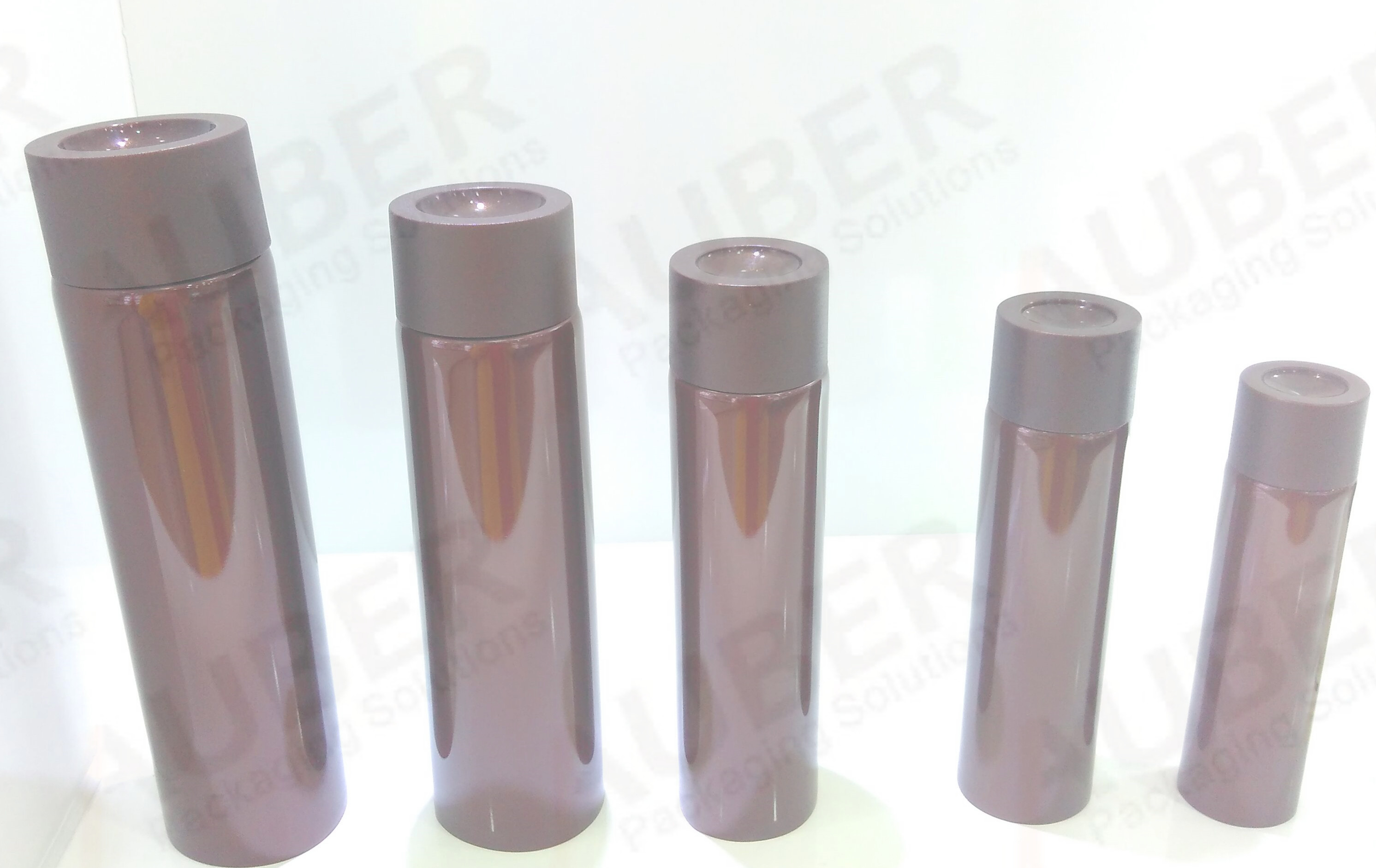 skincare tube with concave cap