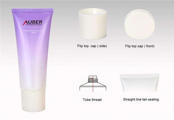 D40 Empty Squeeze Tube for Cleanser with High Screw On Cap