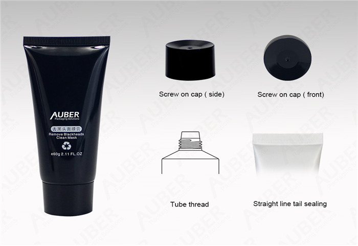 D35mm Black Facial Cleanser Tubes Manufacturer with Black Screw On Cap