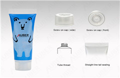 D22mm Clear Empty Lotion Tubes with Clear Screw On Cap