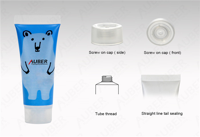 D22mm Clear Empty Lotion Tubes with Clear Screw On Cap