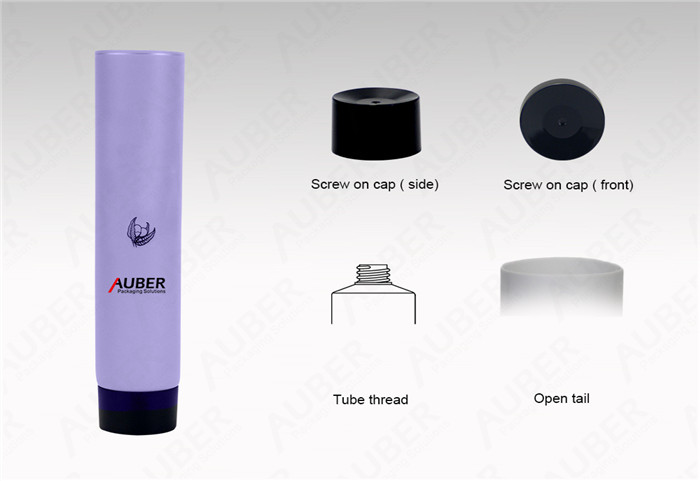 D25mm Purple Hand Cream Tube Suppliers with Black Screw On Cap