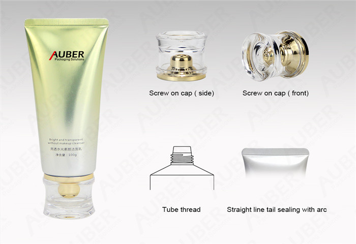 D40mm High Glossy Skincare Tubes with Acrylic Screw On Cap