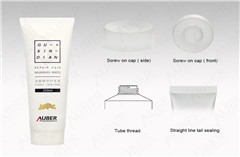 D50mm Clear Conditioner Tube Packaging with Screw On Cap