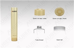 D22mm Yellow Pearl Soft Tube Packaging with Screw On Cap