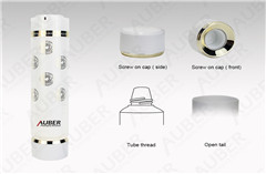 D50mm Duel Tubes with Hot Foil for Body Cream with Screw on Cap