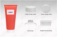 D50mm Orange Cosmetic Tube Factory for Body Cream with Screw on Cap