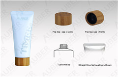 D30mm Rice Cleanser Tube Packaging with Bamboo Screw on Cap
