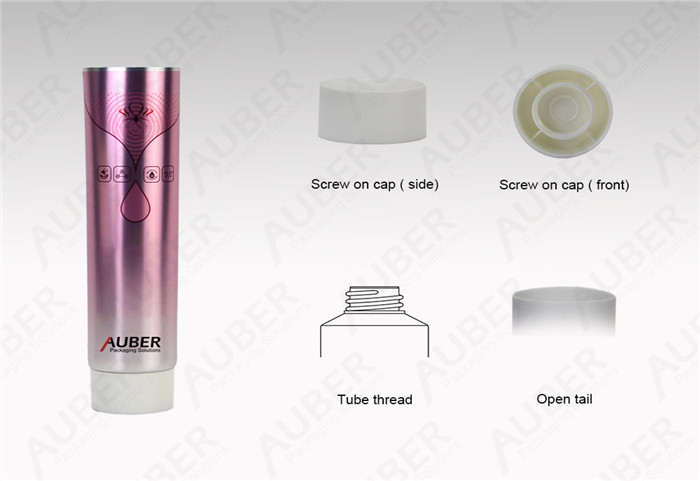 D40mm Pink High Glossy Squeeze Tube With Screw On Cap