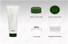 D35mm Green Leaf Plastic Packaging Tube With Screw On Cap