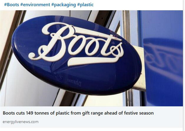 BOOTS reduce plastic