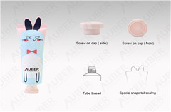 D30mm Rabbit Shape Tube Cosmetic Packaging with Screw Cap