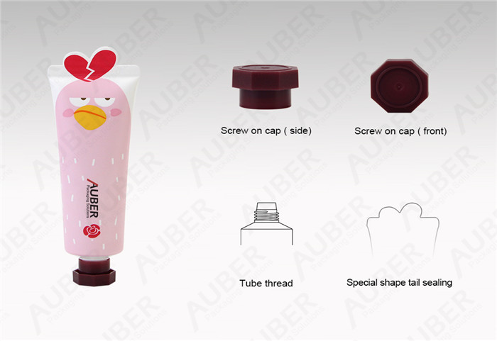 D30mm Angry Bird Cosmetic Tubes Packaging with Octagonal Cap