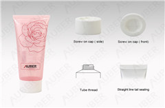 Semi-Clear Pink Cosmetics Tubes