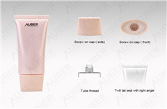 Oval Pearl Pink BB Cream Plastic Cosmetic Tubes