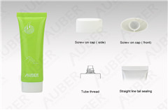 Oval Green Cosmetic Packaging Tubes